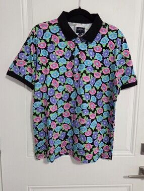 NWT - Noah Men's Floral Print Polo Shirt - Made In Portugal - Size M